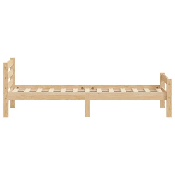 Estructura de cama de madera maciza de pino 100x200 cm