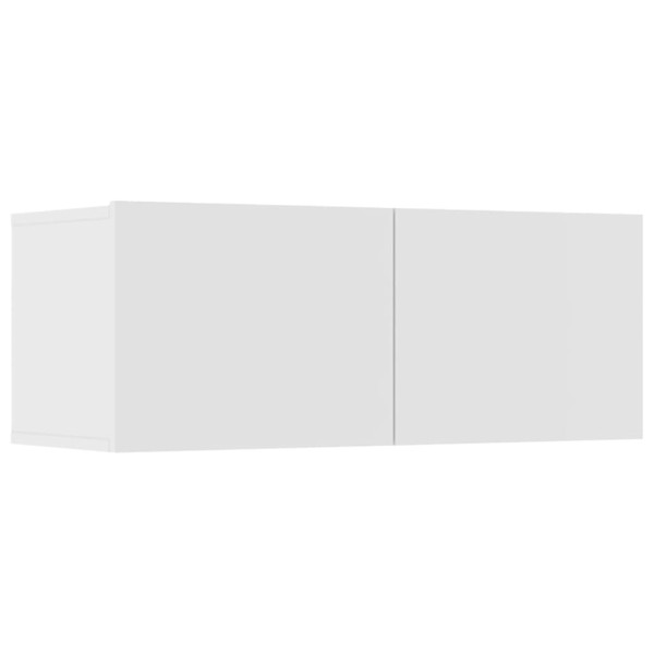 Set de muebles para TV 6 piezas madera contrachapada blanco Set de muebles para TV 6 piezas madera contrachapada blanco