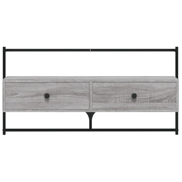 Mueble TV de pared madera ingeniería gris Sonoma 100,5x30x51 cm Mueble TV de pared madera ingeniería gris Sonoma 100,5x30x51 cm
