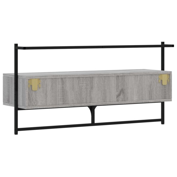 Mueble TV de pared madera ingeniería gris Sonoma 100,5x30x51 cm Mueble TV de pared madera ingeniería gris Sonoma 100,5x30x51 cm