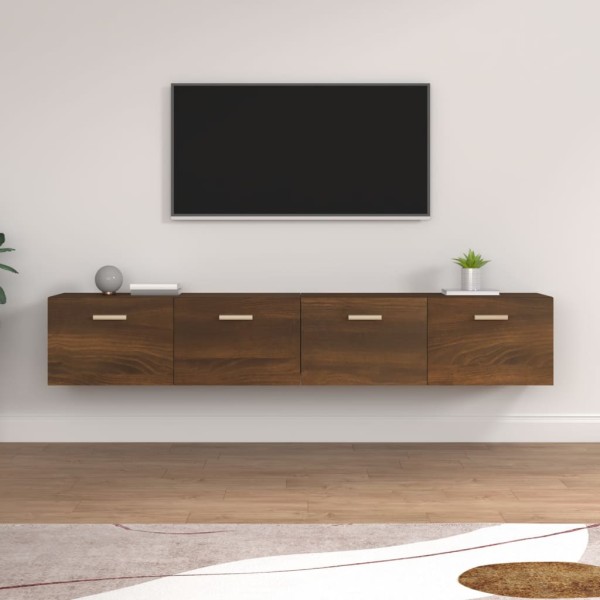 Armarios pared 2 uds contrachapada roble marrón 100x36,5x35 cm Armarios pared 2 uds contrachapada roble marrón 100x36,5x35 cm