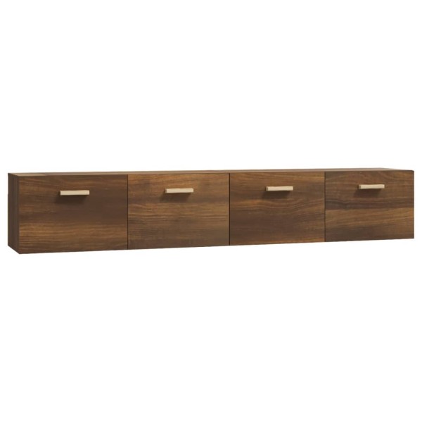 Armarios pared 2 uds contrachapada roble marrón 100x36,5x35 cm Armarios pared 2 uds contrachapada roble marrón 100x36,5x35 cm