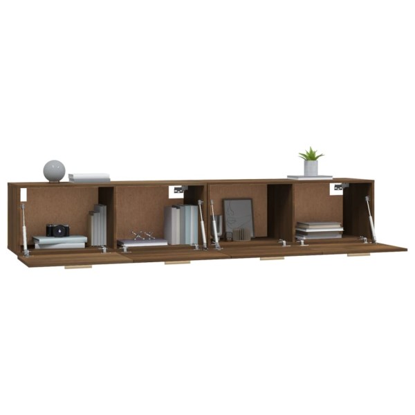 Armarios pared 2 uds contrachapada roble marrón 100x36,5x35 cm Armarios pared 2 uds contrachapada roble marrón 100x36,5x35 cm