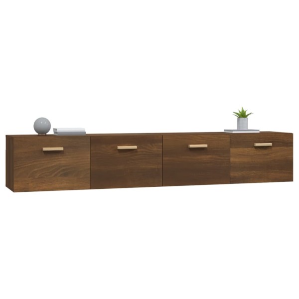 Armarios pared 2 uds contrachapada roble marrón 100x36,5x35 cm Armarios pared 2 uds contrachapada roble marrón 100x36,5x35 cm
