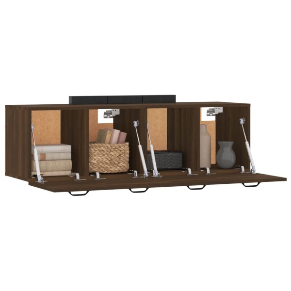 Armarios de pared 2 uds contrachapada roble marrón 80x35x36,5cm Armarios de pared 2 uds contrachapada roble marrón 80x35x36,5cm
