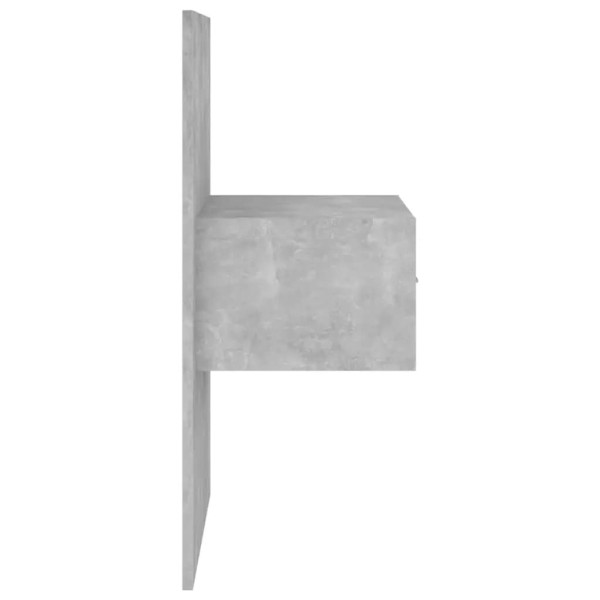 Cabecero de cama y mesitas madera contrachapada gris hormigón Cabecero de cama y mesitas madera contrachapada gris hormigón