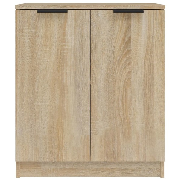 Aparadores 2 uds madera contrachapada roble Sonoma 60x30x70 cm