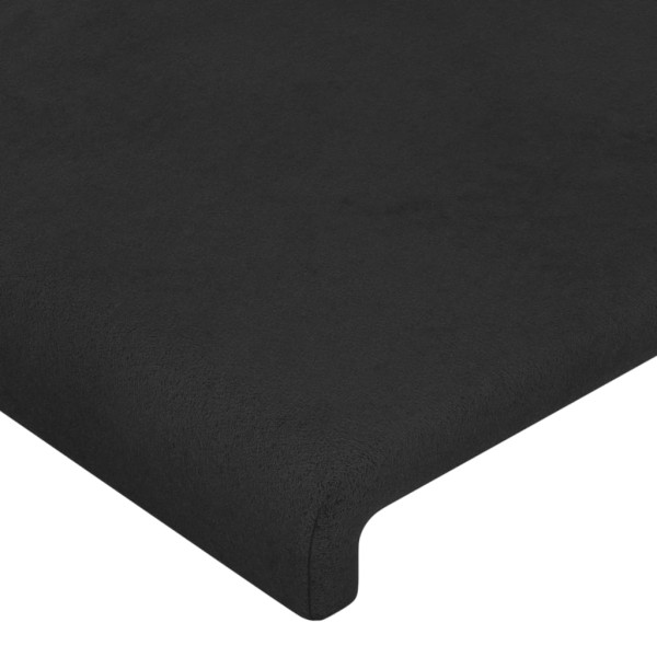Cabeceros 4 unidades de terciopelo negro 100x5x78/88 cm Cabeceros 4 unidades de terciopelo negro 100x5x78/88 cm