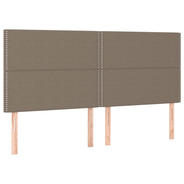 Cabeceros 4 unidades de tela gris taupe 100x5x78/88 cm Cabeceros 4 unidades de tela gris taupe 100x5x78/88 cm