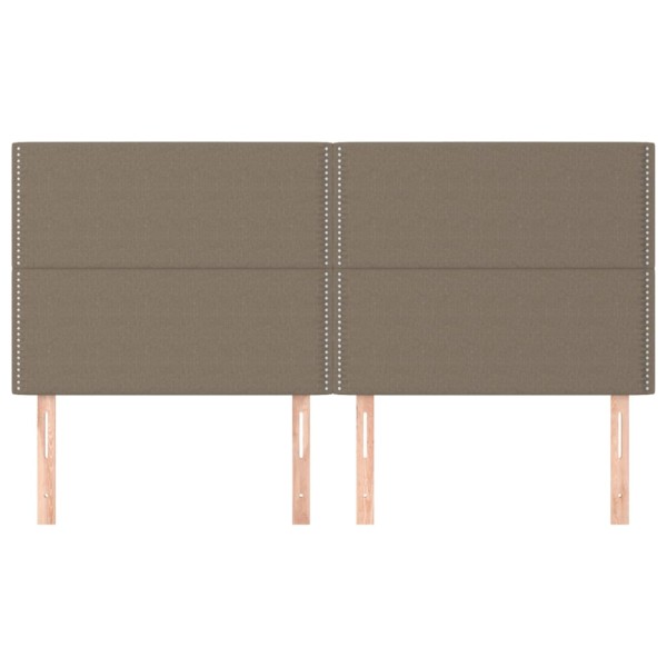 Cabeceros 4 unidades de tela gris taupe 100x5x78/88 cm Cabeceros 4 unidades de tela gris taupe 100x5x78/88 cm