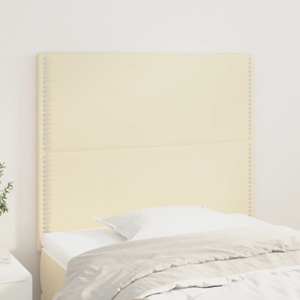 Cabeceros 2 unidades cuero sintético color crema 80x5x78/88cm Cabeceros 2 unidades cuero sintético color crema 80x5x78/88cm