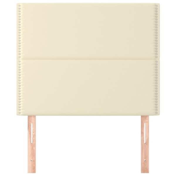 Cabeceros 2 unidades cuero sintético color crema 80x5x78/88cm Cabeceros 2 unidades cuero sintético color crema 80x5x78/88cm