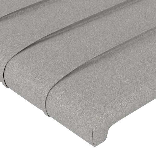 Cabeceros 4 unidades de tela gris claro 80x5x78/88 cm Cabeceros 4 unidades de tela gris claro 80x5x78/88 cm