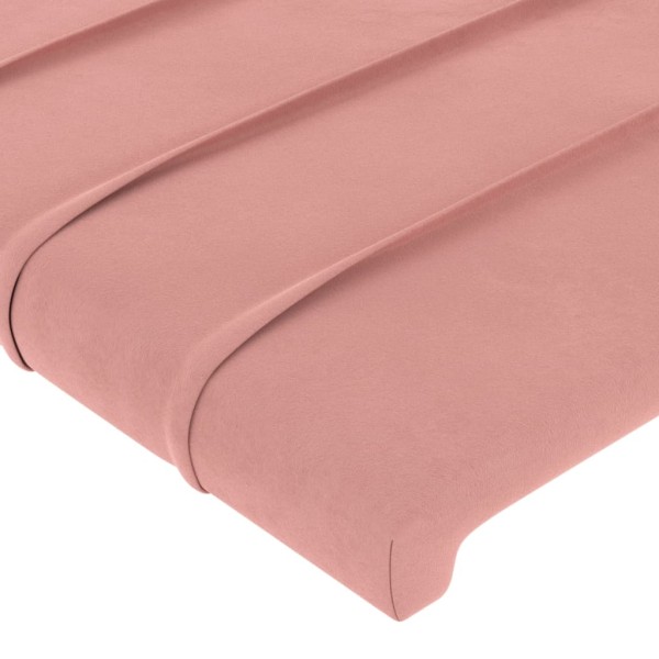 Cabeceros 4 unidades de terciopelo rosa 100x5x78/88 cm Cabeceros 4 unidades de terciopelo rosa 100x5x78/88 cm