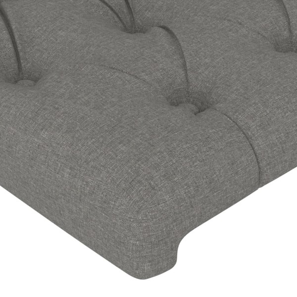 Cabeceros 4 unidades de tela gris oscuro 100x7x78/88 cm