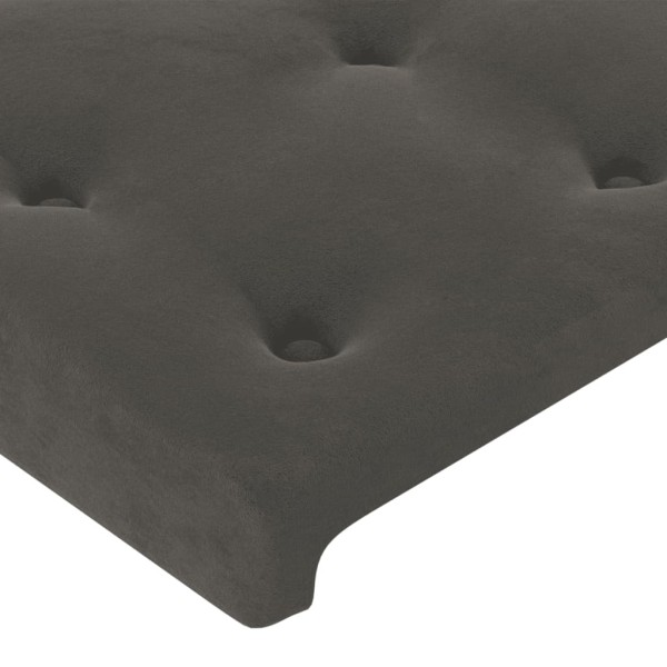 Cabeceros 4 unidades de terciopelo gris oscuro 100x5x78/88 cm Cabeceros 4 unidades de terciopelo gris oscuro 100x5x78/88 cm