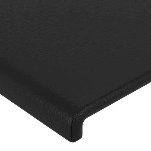 Cabecero de cuero sintético negro 103x23x78/88 cm Cabecero de cuero sintético negro 103x23x78/88 cm