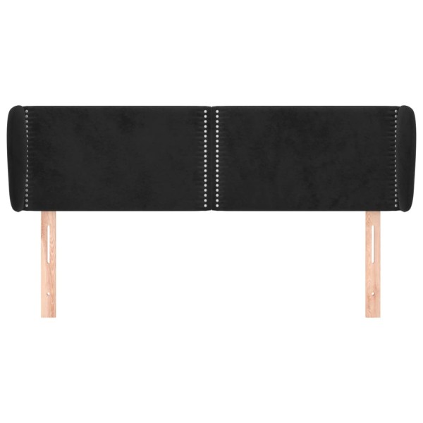 Cabecero de terciopelo negro 147x23x78/88 cm Cabecero de terciopelo negro 147x23x78/88 cm