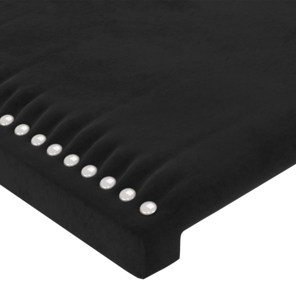 Cabecero de terciopelo negro 147x23x78/88 cm Cabecero de terciopelo negro 147x23x78/88 cm