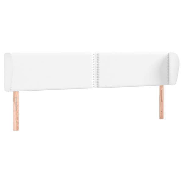 Cabecero de cuero sintético blanco 183x23x78/88 cm Cabecero de cuero sintético blanco 183x23x78/88 cm