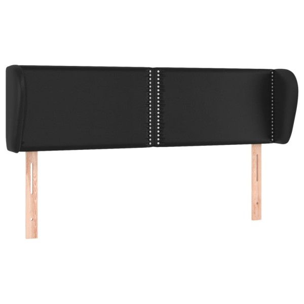 Cabecero de cuero sintético negro 147x23x78/88 cm Cabecero de cuero sintético negro 147x23x78/88 cm