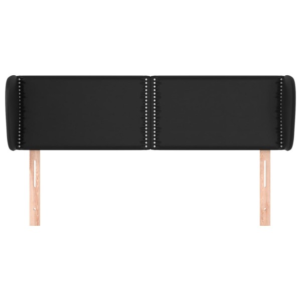 Cabecero de cuero sintético negro 147x23x78/88 cm Cabecero de cuero sintético negro 147x23x78/88 cm