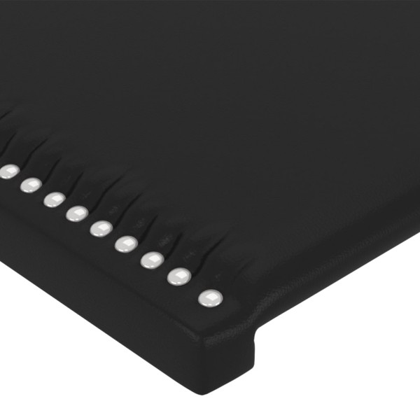 Cabecero de cuero sintético negro 147x23x78/88 cm Cabecero de cuero sintético negro 147x23x78/88 cm