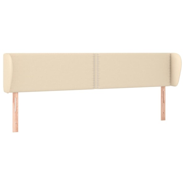 Cabecero de tela color crema 183x23x78/88 cm Cabecero de tela color crema 183x23x78/88 cm