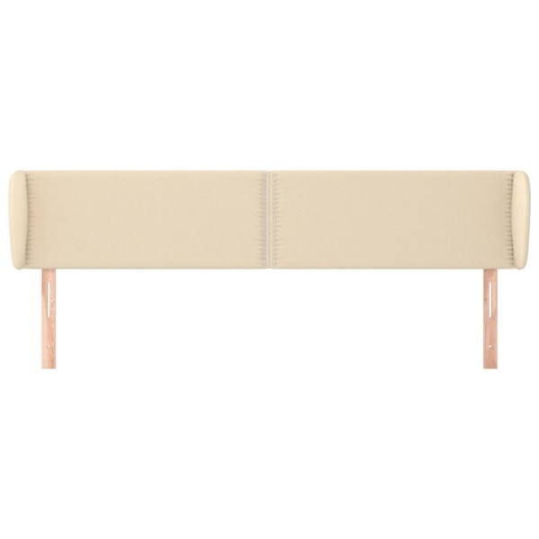 Cabecero de tela color crema 183x23x78/88 cm Cabecero de tela color crema 183x23x78/88 cm