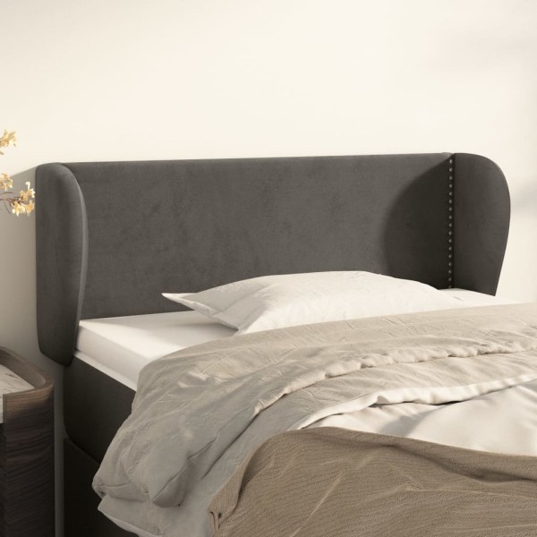 Cabecero de terciopelo gris oscuro 83x23x78/88 cm Cabecero de terciopelo gris oscuro 83x23x78/88 cm