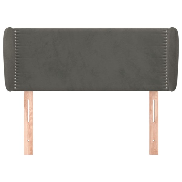 Cabecero de terciopelo gris oscuro 83x23x78/88 cm Cabecero de terciopelo gris oscuro 83x23x78/88 cm