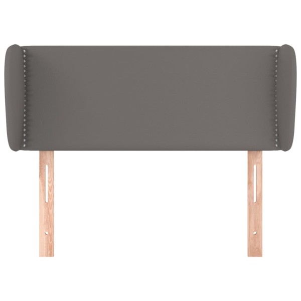 Cabecero de cuero sintético gris 83x23x78/88 cm Cabecero de cuero sintético gris 83x23x78/88 cm