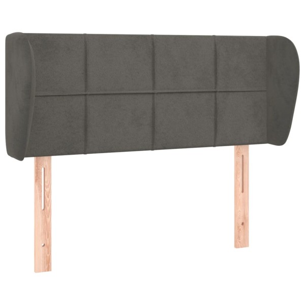 Cabecero de terciopelo gris oscuro 103x23x78/88 cm Cabecero de terciopelo gris oscuro 103x23x78/88 cm
