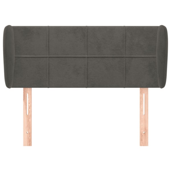 Cabecero de terciopelo gris oscuro 103x23x78/88 cm Cabecero de terciopelo gris oscuro 103x23x78/88 cm