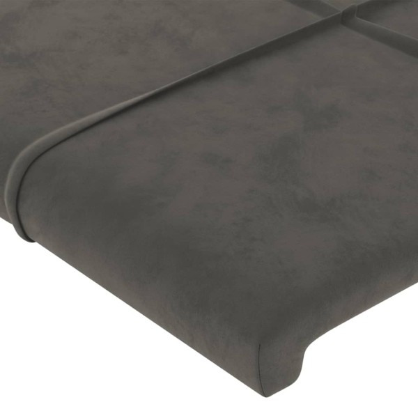 Cabecero de terciopelo gris oscuro 103x23x78/88 cm Cabecero de terciopelo gris oscuro 103x23x78/88 cm