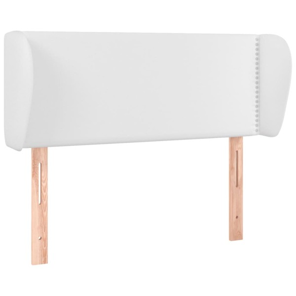 Cabecero de cuero sintético blanco 103x23x78/88 cm Cabecero de cuero sintético blanco 103x23x78/88 cm