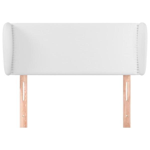 Cabecero de cuero sintético blanco 103x23x78/88 cm Cabecero de cuero sintético blanco 103x23x78/88 cm
