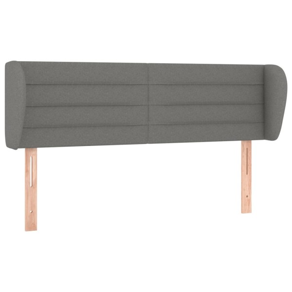 Cabecero de tela gris oscuro 147x23x78/88 cm Cabecero de tela gris oscuro 147x23x78/88 cm