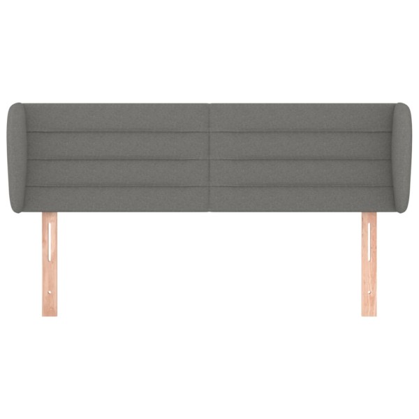 Cabecero de tela gris oscuro 147x23x78/88 cm Cabecero de tela gris oscuro 147x23x78/88 cm