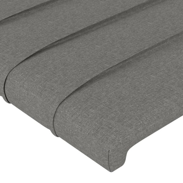 Cabecero de tela gris oscuro 147x23x78/88 cm Cabecero de tela gris oscuro 147x23x78/88 cm