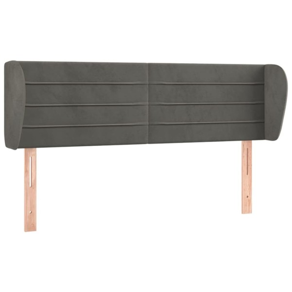 Cabecero de terciopelo gris oscuro 147x23x78/88 cm Cabecero de terciopelo gris oscuro 147x23x78/88 cm