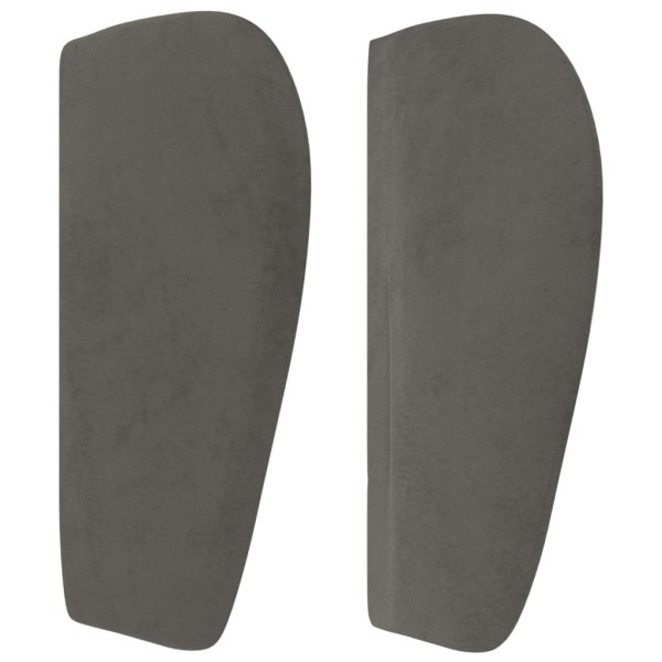 Cabecero de terciopelo gris oscuro 147x23x78/88 cm Cabecero de terciopelo gris oscuro 147x23x78/88 cm