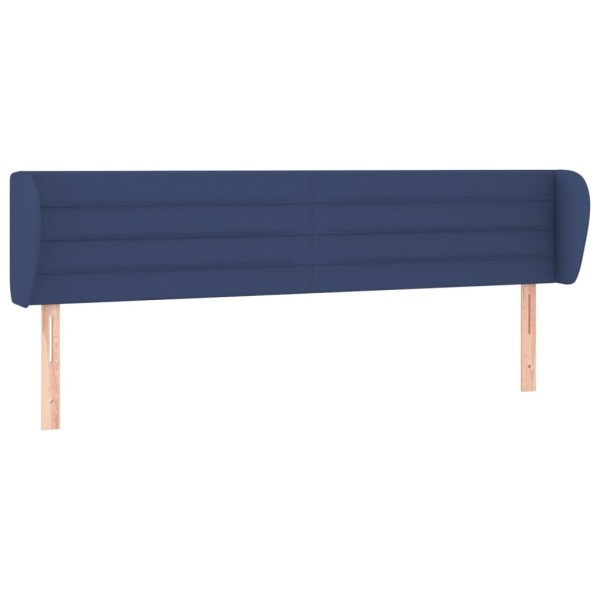 Cabecero de tela azul 203x23x78/88 cm Cabecero de tela azul 203x23x78/88 cm