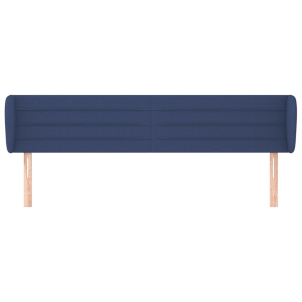 Cabecero de tela azul 203x23x78/88 cm Cabecero de tela azul 203x23x78/88 cm
