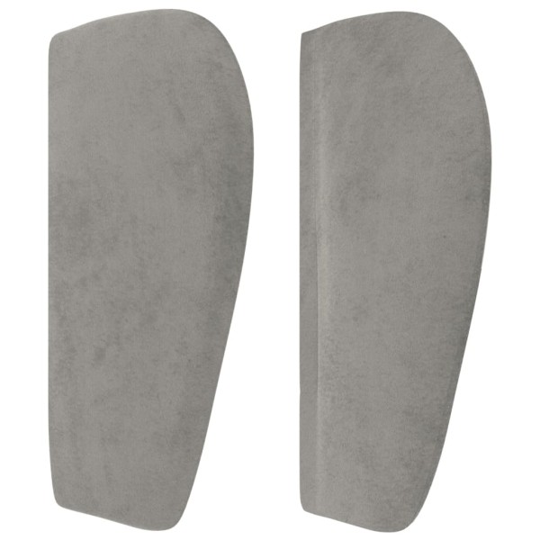 Cabecero de terciopelo gris claro 203x23x78/88 cm Cabecero de terciopelo gris claro 203x23x78/88 cm