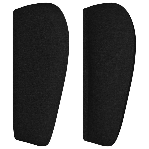 Cabecero de tela negro 183x23x78/88 cm Cabecero de tela negro 183x23x78/88 cm