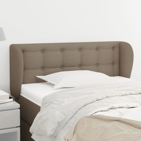 Cabecero de tela gris taupe 103x23x78/88 cm Cabecero de tela gris taupe 103x23x78/88 cm