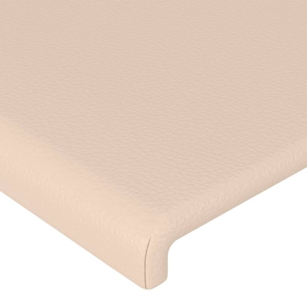Cabecero con orejas cuero sintético capuchino 103x23x118/128 cm Cabecero con orejas cuero sintético capuchino 103x23x118/128 cm