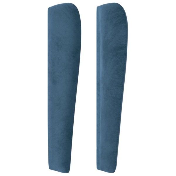 Cabecero con orejas de terciopelo azul oscuro 93x23x118/128 cm Cabecero con orejas de terciopelo azul oscuro 93x23x118/128 cm