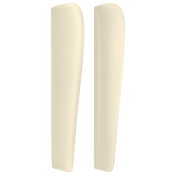 Cabecero con orejas cuero sintético color crema 93x23x118/128cm Cabecero con orejas cuero sintético color crema 93x23x118/128cm